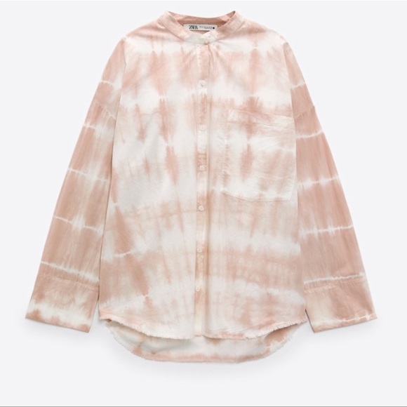 ❌SOLD❌🥰🥰ZARA Tie Bye Button Down Shirt🥰🥰 - Picture 3 of 12